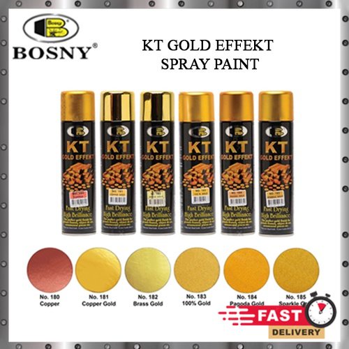 Bosny KT Gold Effekt Spray Paint / Kt Gold Effect Bosny Chrome Spray