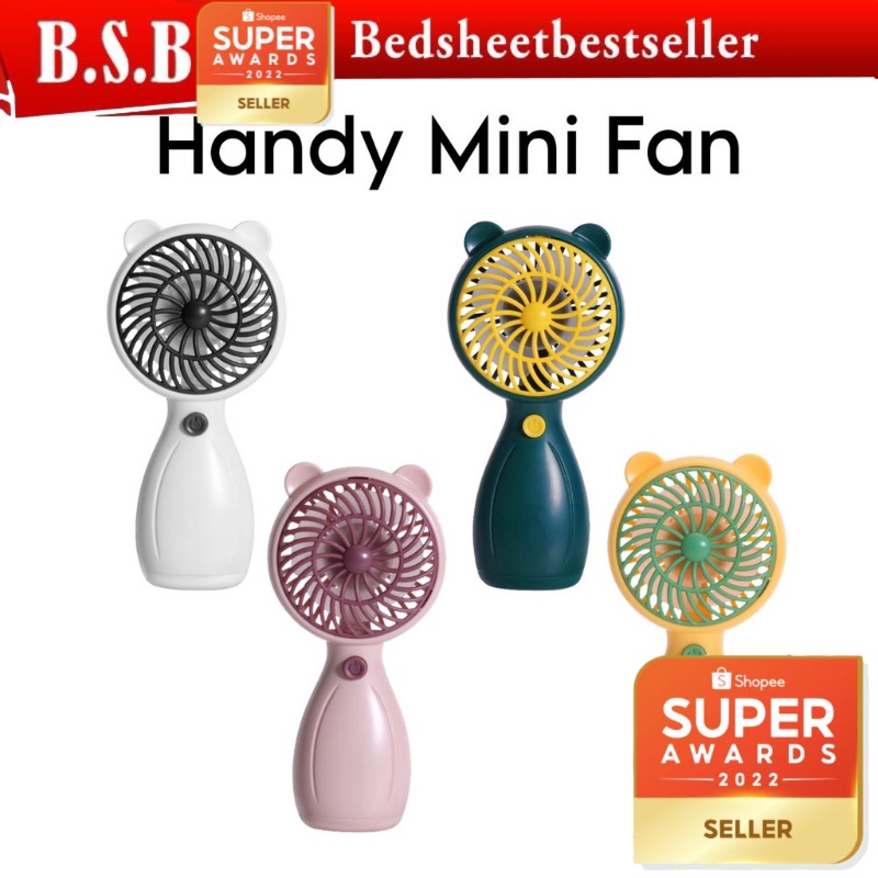 B.S.B Handheld Small Fan Dormitory Desk Surface USB Rechargeable ...