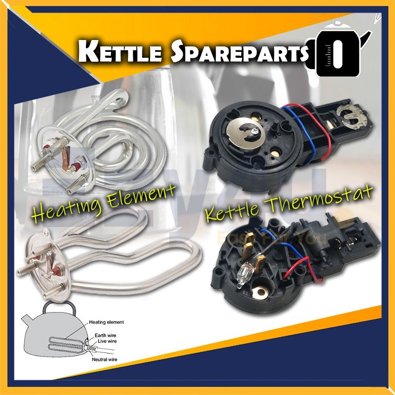 Kettle Heating Element Kettle Thermostat Spare Parts Pemanas Air