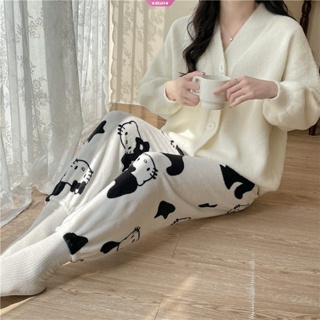 Hello Kitty Coral Fleece Pajama Pants Soft Trousers Women Casual Home  Trousers