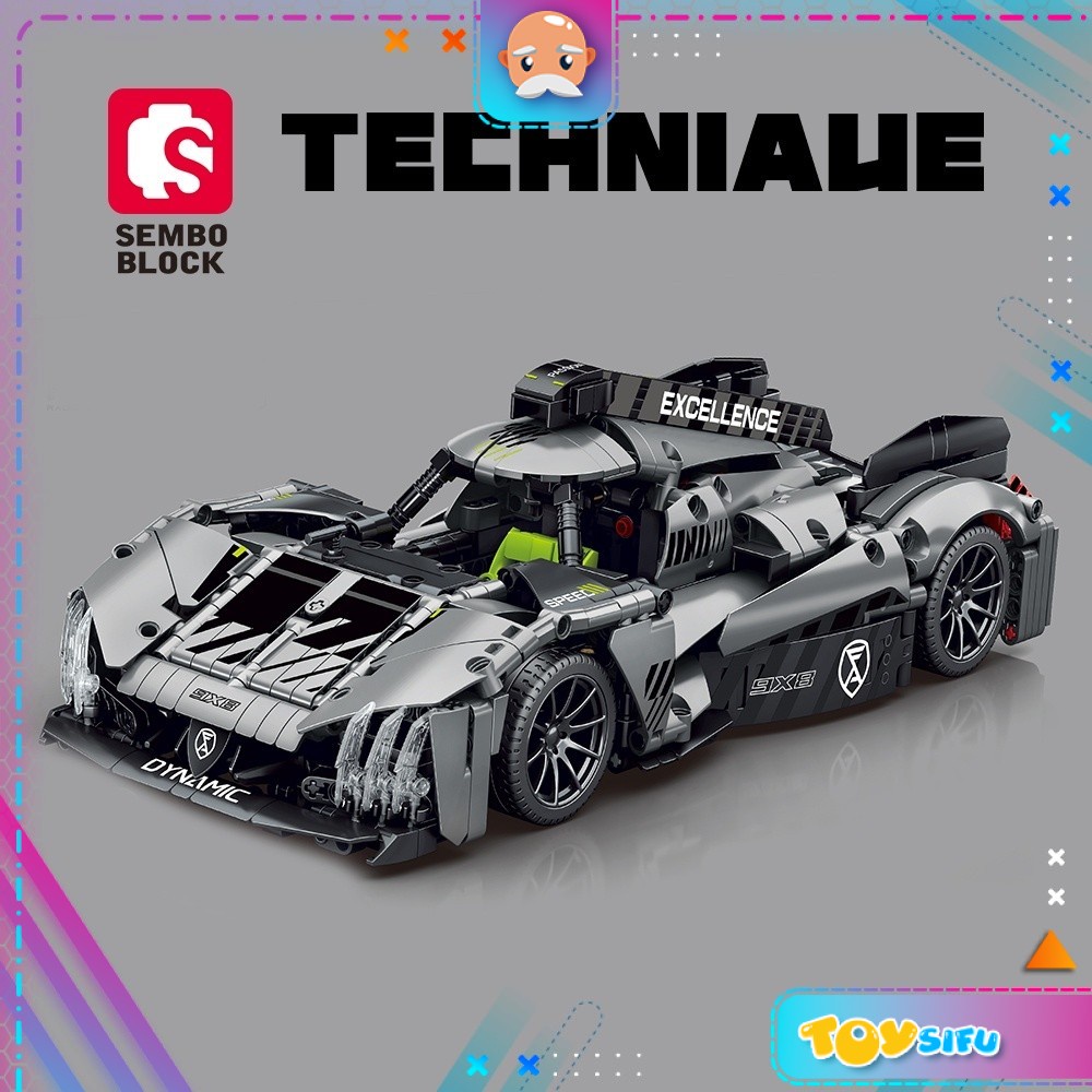 Sembo Block 715002 Technique Series Sports Car Racing Vehicle Building ...