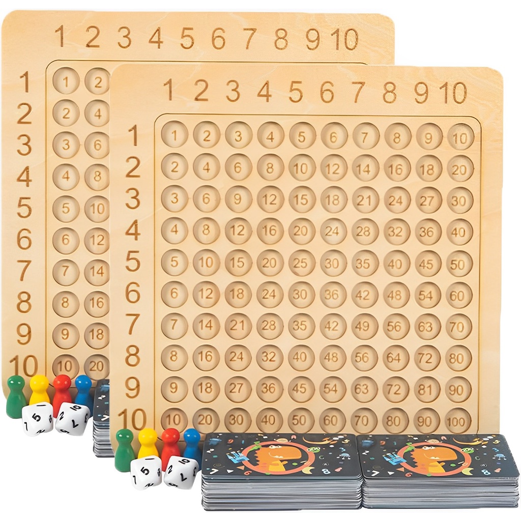 MONTESSORI MULTIPLICATION WOODEN BOARD GAME KIDS LEARNING EDUCATIONAL ...
