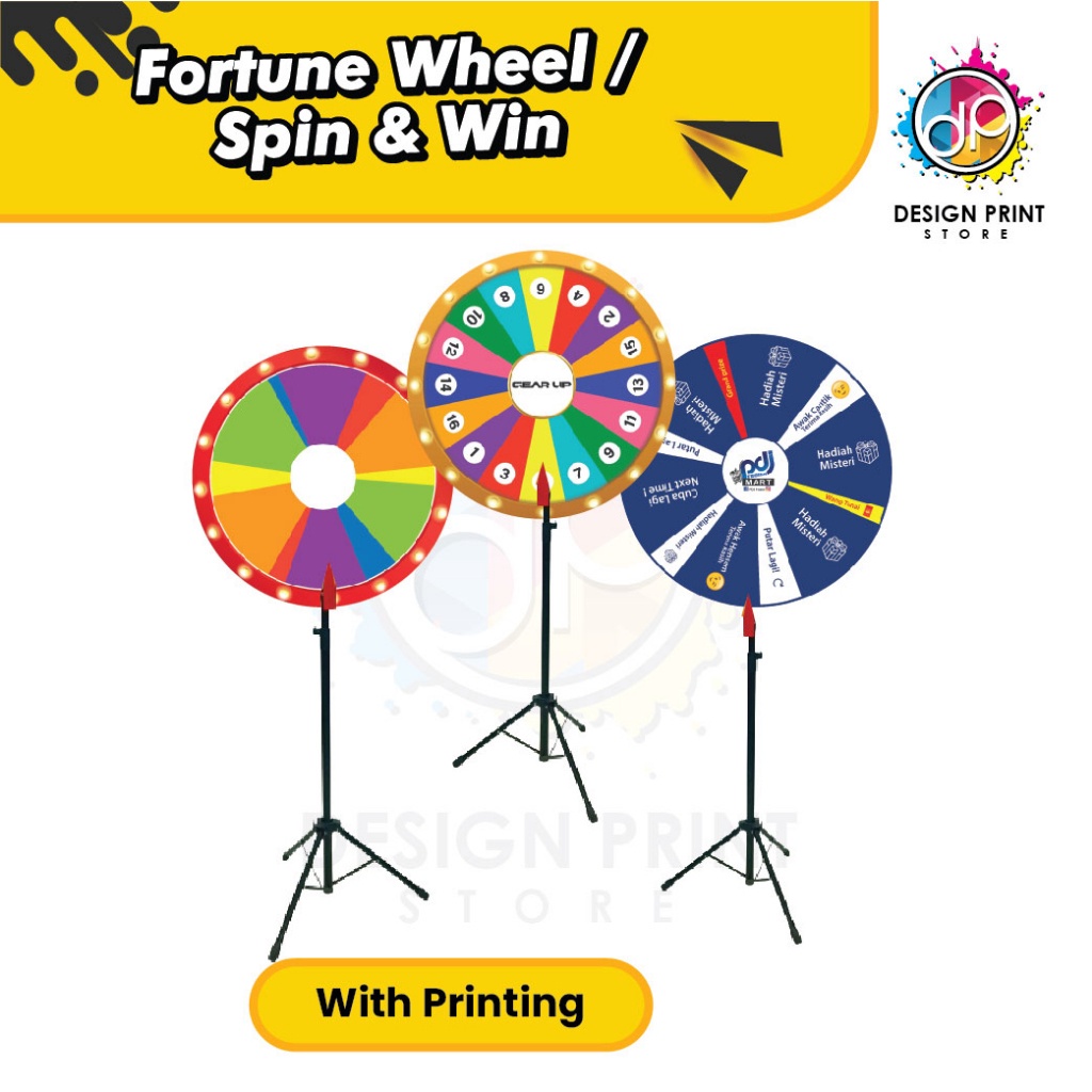 Fortune Wheel Stand | Spin Wheel | Lucky Draw Spin Wheel with Printing ...