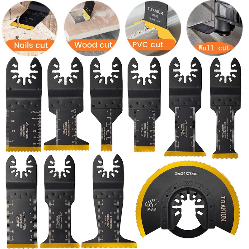 10/20/34/45/64/88mm bimetallic titanium plated oscillating blade