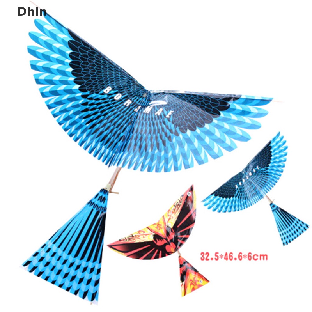 [Dhin] Rubber Band Power Handmade Birds Models Science Kite Toys Kids