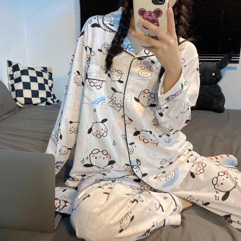 YiYiYi Ready Stock Pajamas Baju Tidur Cartoon Strawberry Bear Pajamas ...