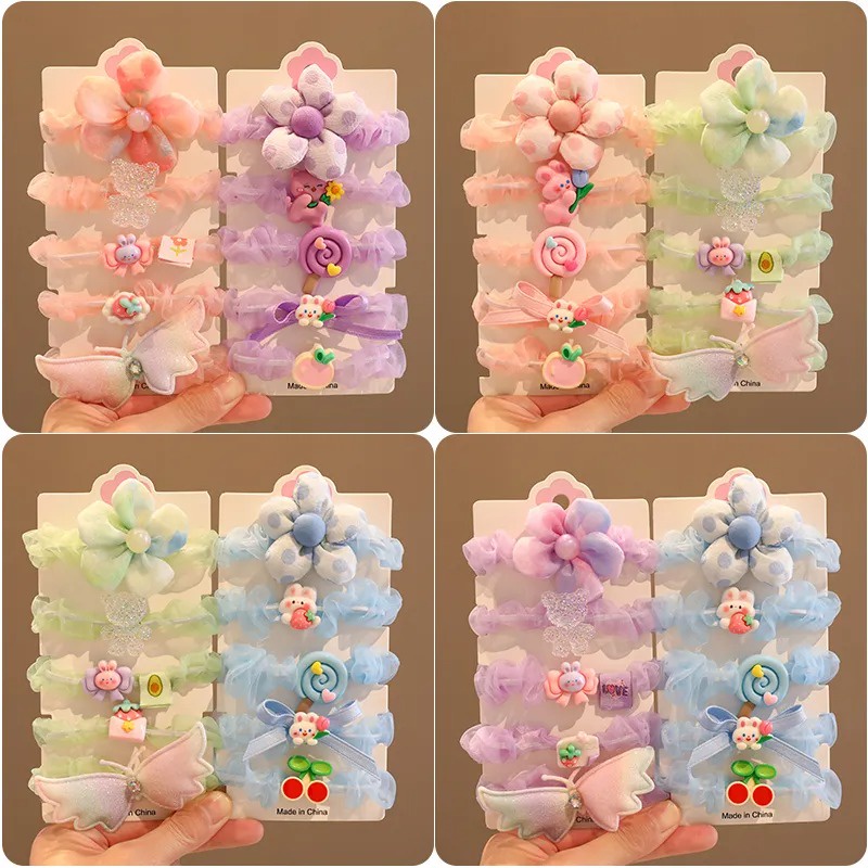 Cute Butterfly Rubber Band Children's Hair Band Cartoon High Elastic ...