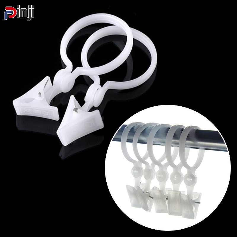 10pcs Curtain Clip Curtain Accessories Safety Plastic Ring Detachable ...