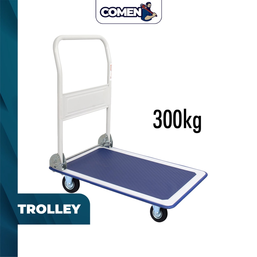COMEN Iron Hand Truck Trolley 300kg Foldable Platform Hand Truck Trolly