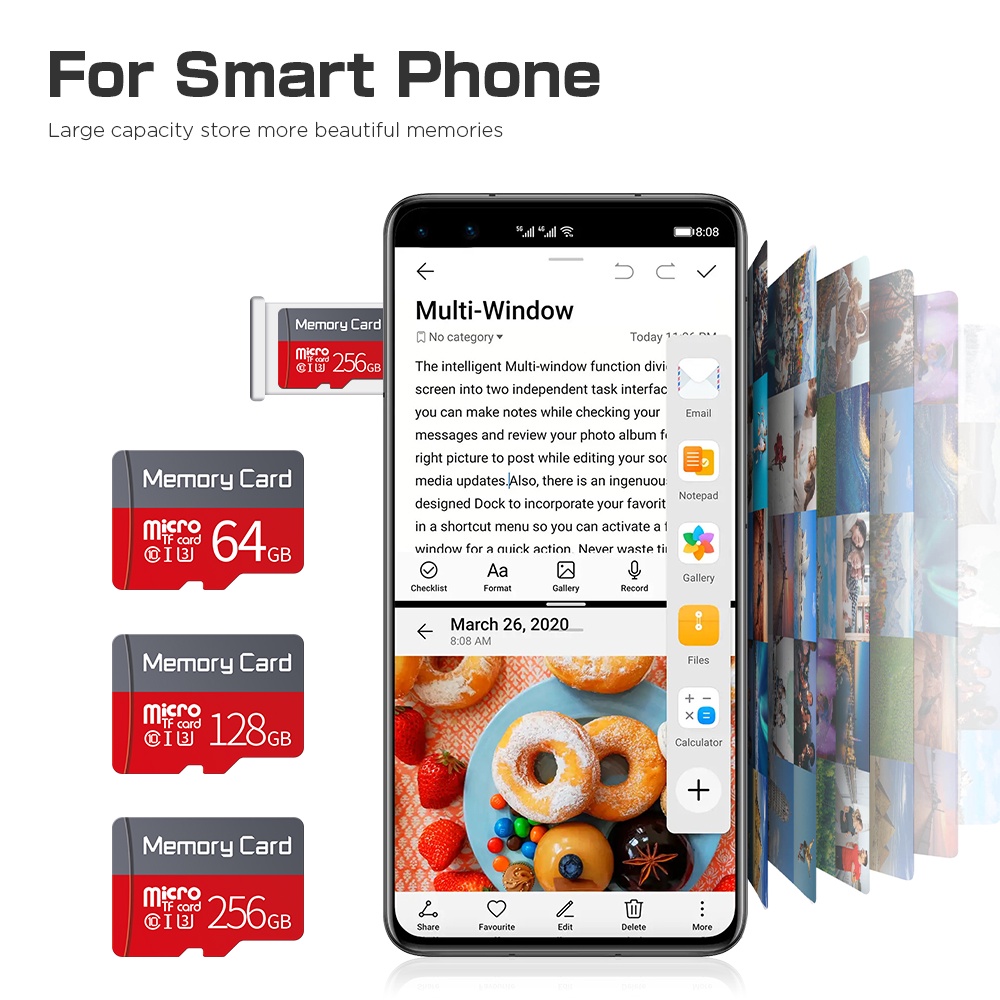 TF Card 8GB 16GB 64GB Class 10 Micro Flash Memory Card 32GB 128GB 256GB ...