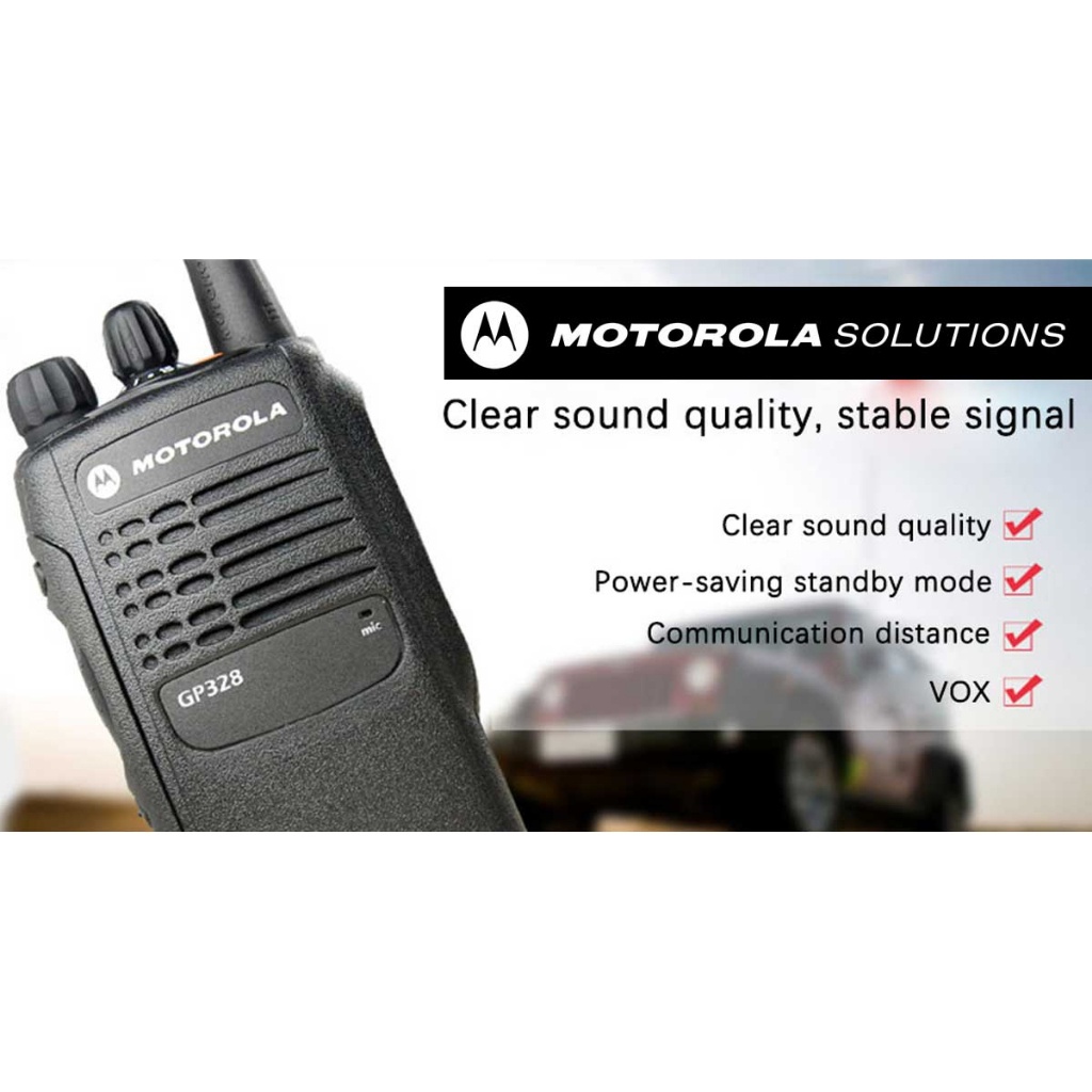 MOTOROLA WALKIE TALKIE RADIO GP328 GP-328 UHF 16 CHANNELS SHIP FROM ...