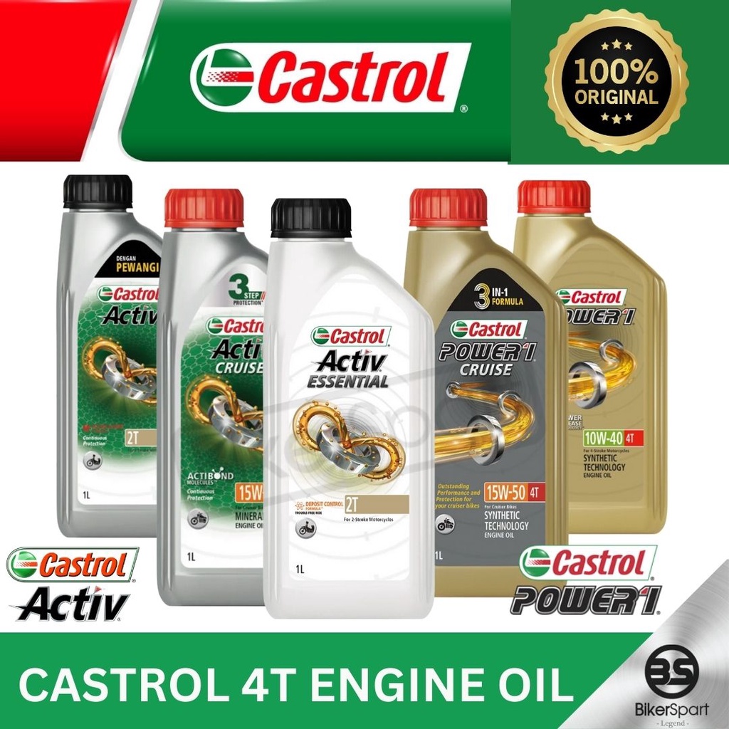 CASTROL 100% ORIGINAL POWER1/ ACTIV CRUISE/ GO 4T 20W40 / ACTIV ...