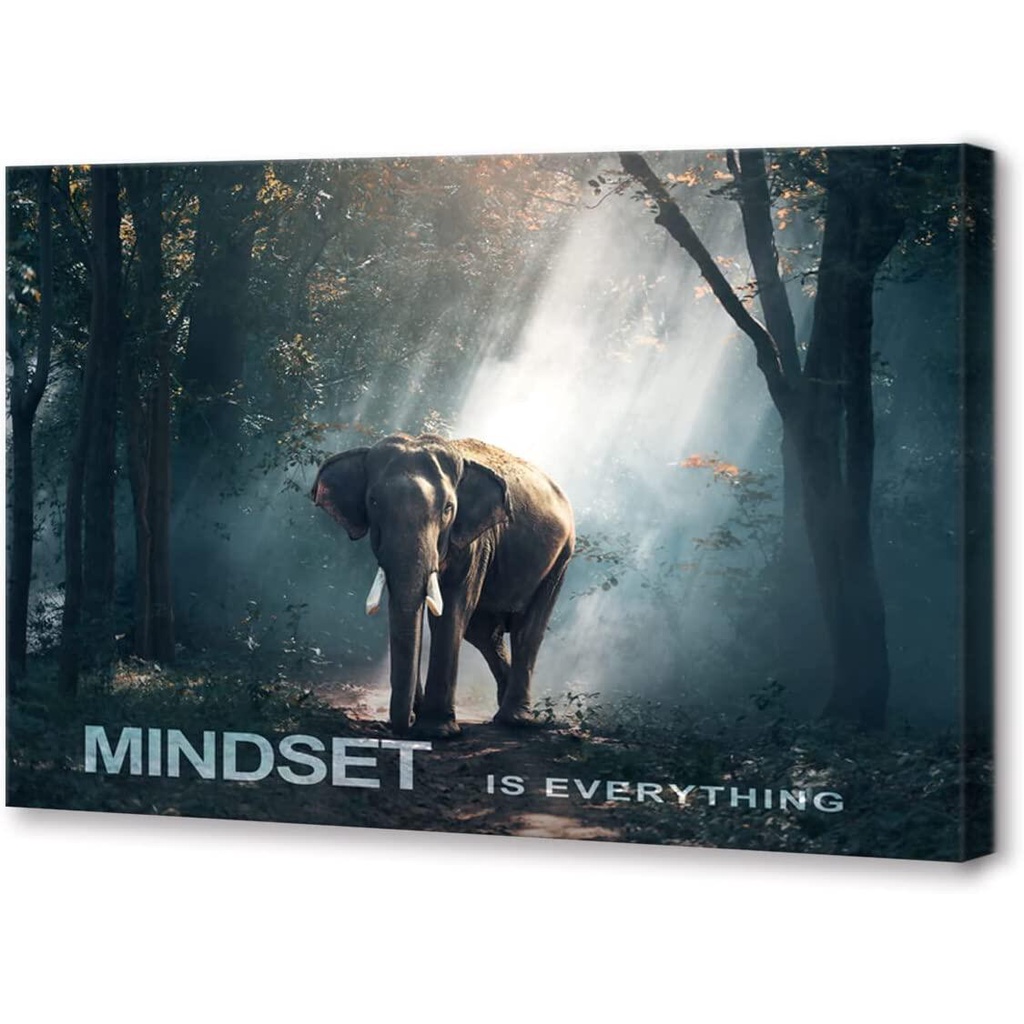 Kawahone Motivational Wall Art Inspirational Mindset Is Everything ...