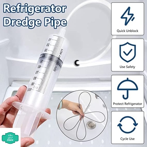 Refrigerator Drain Dredge Cleaning Set Long Flexible Brush Fridge