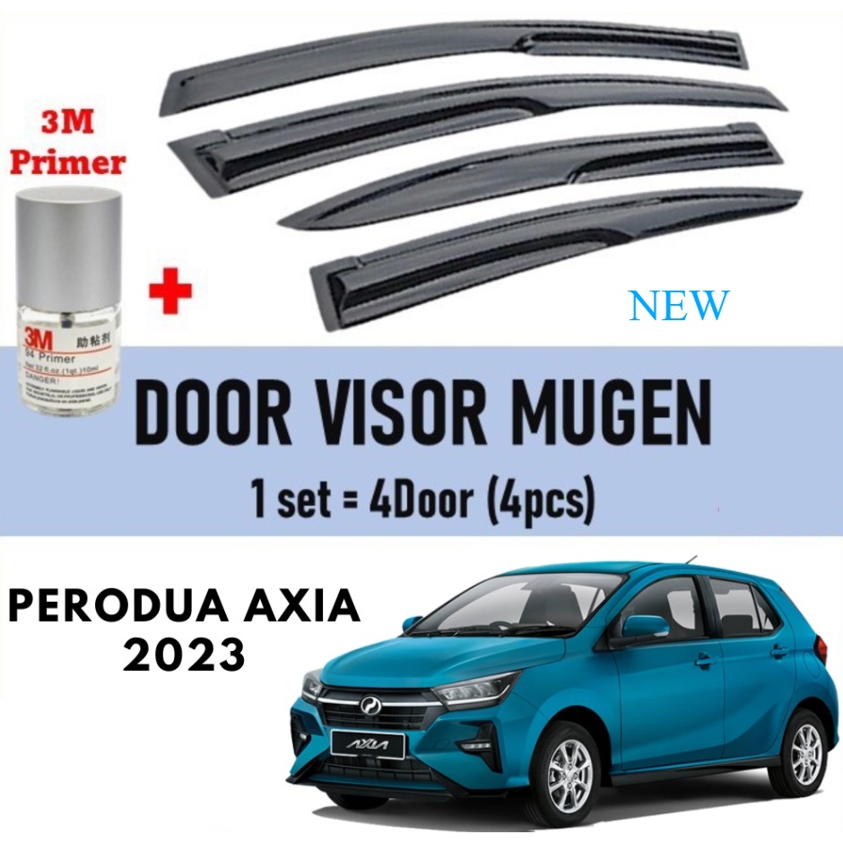 JYK Perodua Axia 2023 Door Visor Air Press Window Mugen Style Acrylic ...
