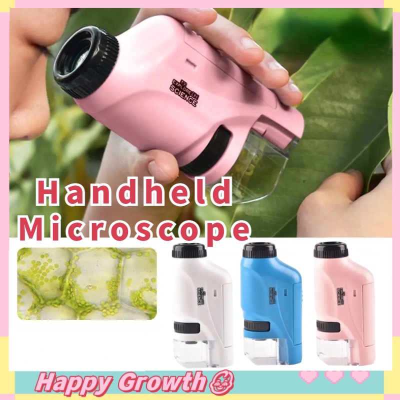 Handheld Microscope Kit Portable Mini Lab Microscopes Magnification 60X ...
