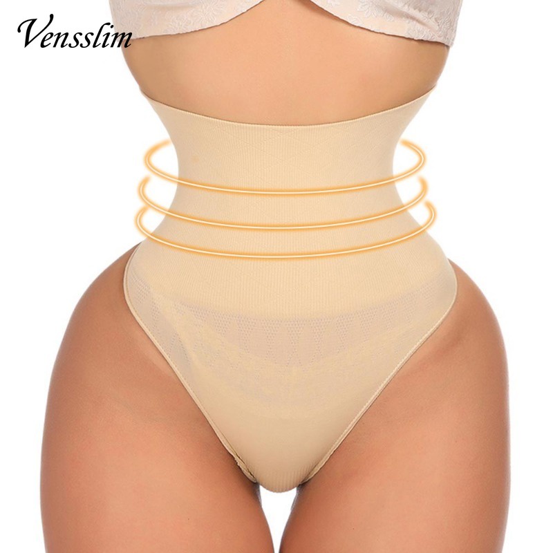 Vensslim Women Seamless Lingerie Tummy Control Panties Slimming Body Shaper  Shapewear Waist Trainer Underwear black S