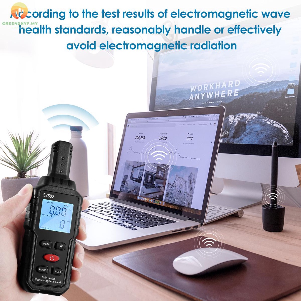 Electromagnetic Radiation Detector Professional 3 in 1 Handheld EMF ...