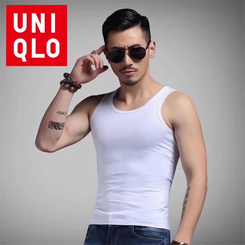 Uniqlo Men's Sports Fitness Sleeveless Vest Undershirt Solid Color Vest ...