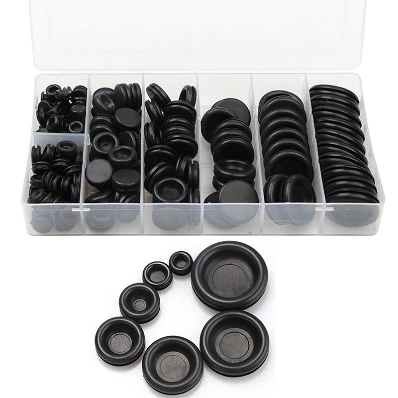 200pcs Rubber Grommet Gasket Assortment Set Firewall Hole Electrical