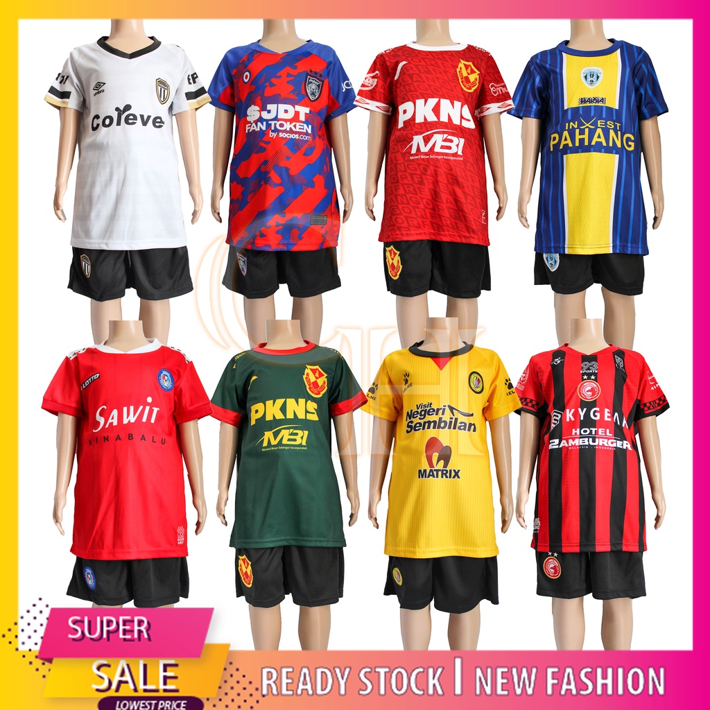 (HARGA BORONG) KIDS BOY LIGA SUPER SOCCER / FOOTBALL JERSEY SET 2 IN 1 ...