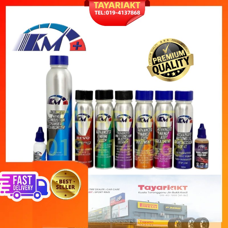 KM+ ENGINE TREATMENT SERIES, ATF CVT TREATMENT, ENGINE FLUSH, INJECTOR