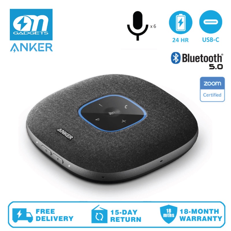 Anker A3302 PowerConf S3 Bluetooth Speakerphone with 6 Mics, Enhanced ...