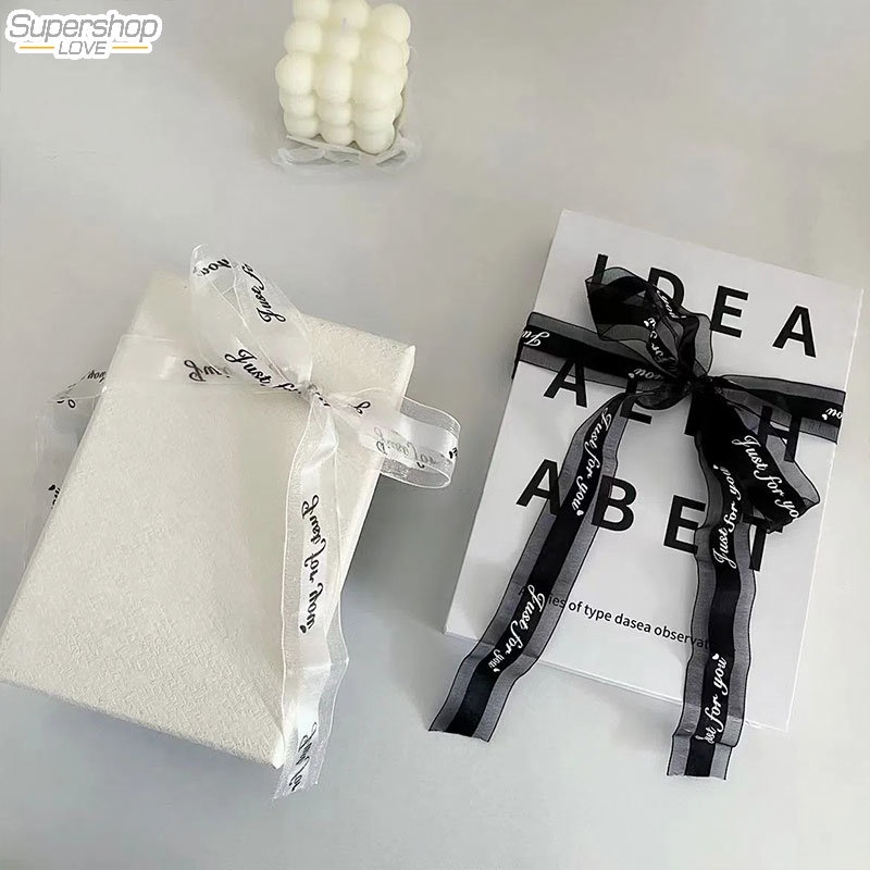 Ins Creative Silk Ribbons English Letter Flower Bouquet Decoration ...
