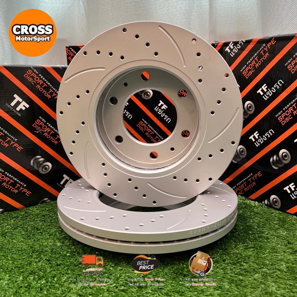 ORIGINAL TF SLOTTED & DRILLED DISC ROTOR (FRONT) HYUNDAI STAREX ...