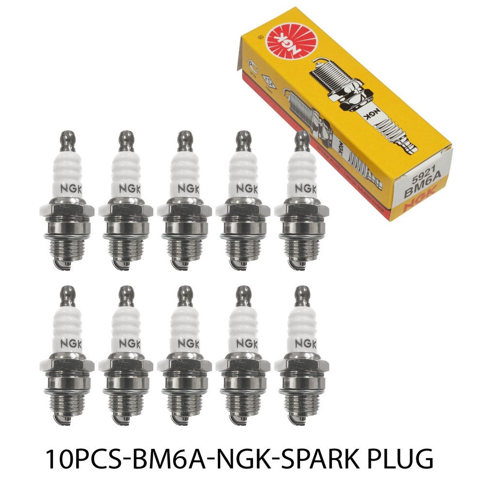 10PCS NGK BM6A C6HSA NGK Spark Plug For Lawn Mower Grass Cutter Brush