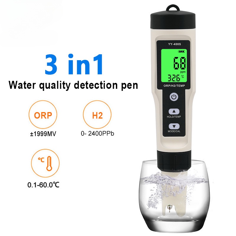 3 In 1 ORP Tester Hydrogen Meter Tester H2 Water Quality Meter With ...