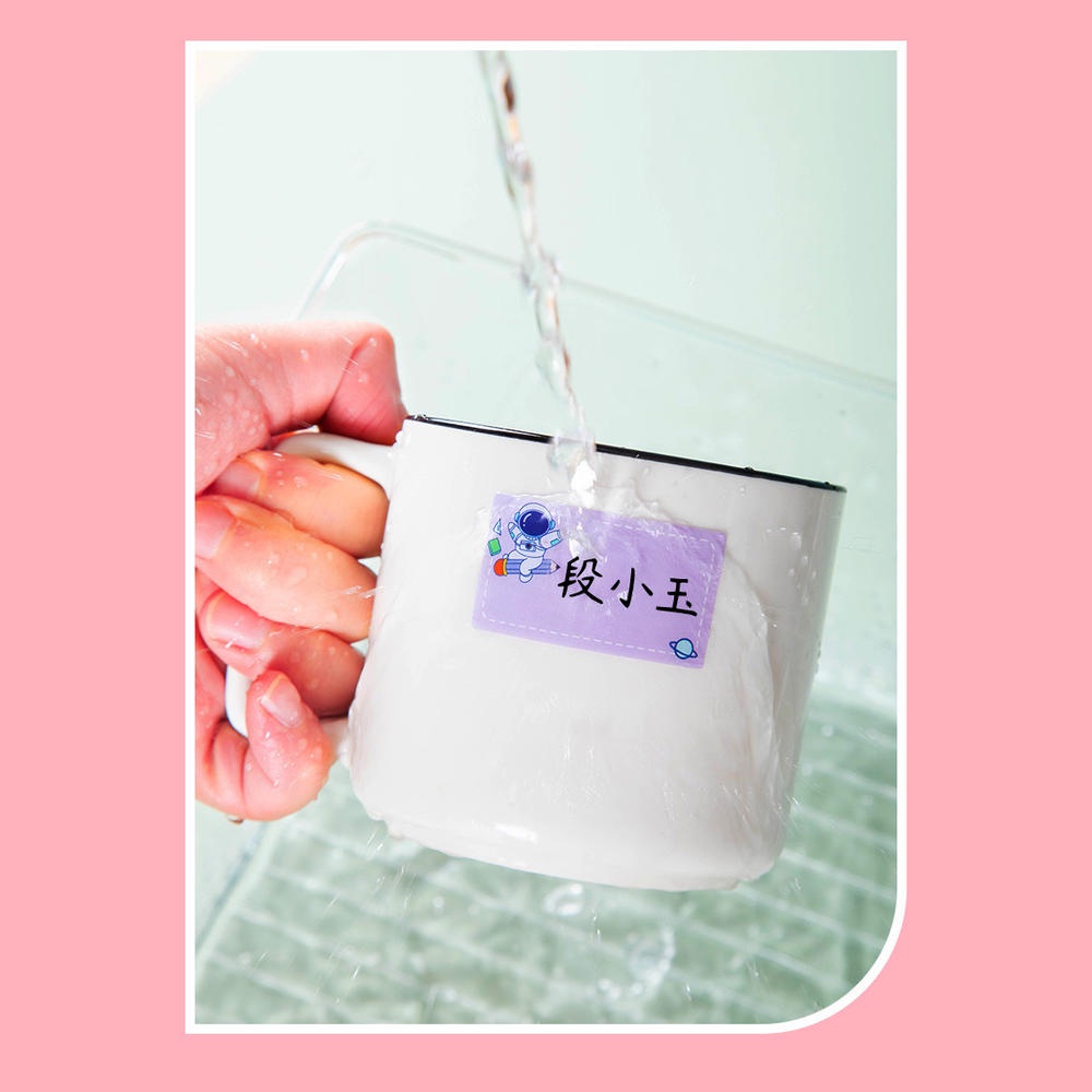 Cartoon Name Sticker Handwritten Water Cup Sticker Seamless Waterproof ...