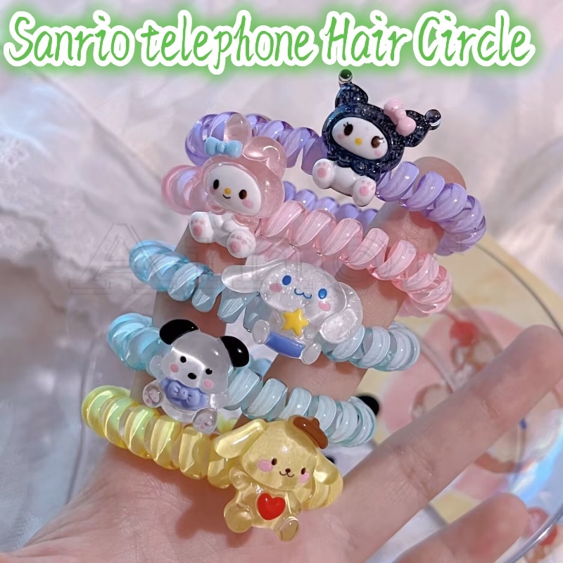 Elastic Hair band Children Cartoon Sparkly Translucency Hair Ring