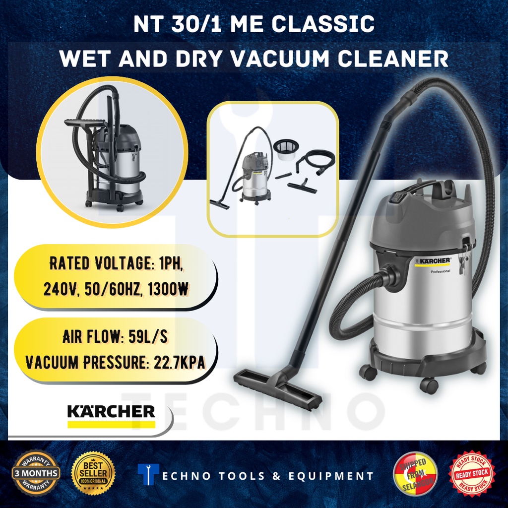 Karcher Nt30 1 Nt38 1 Me Classic Wet And Dry Vacuum Cleaner Shopee