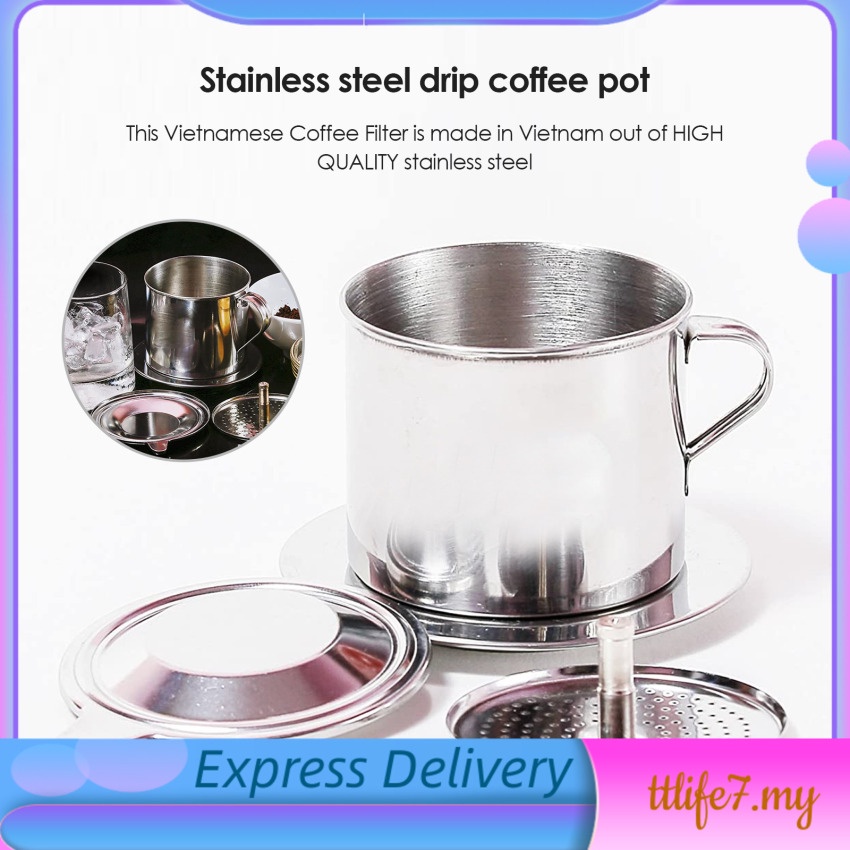 Filtro Per Caffè Vietnamita Thang Long In Acciaio Inox – Macchina Da 8 Oz Con Pressa A Vite, Per Caffè Gourmet Fatto In Casa