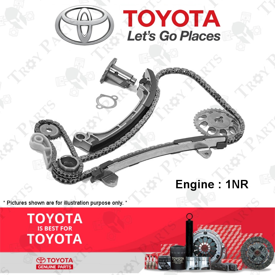 (6pc) Toyota Timing Chain Kit Set for Vios NSP151 Avanza F653 F654
