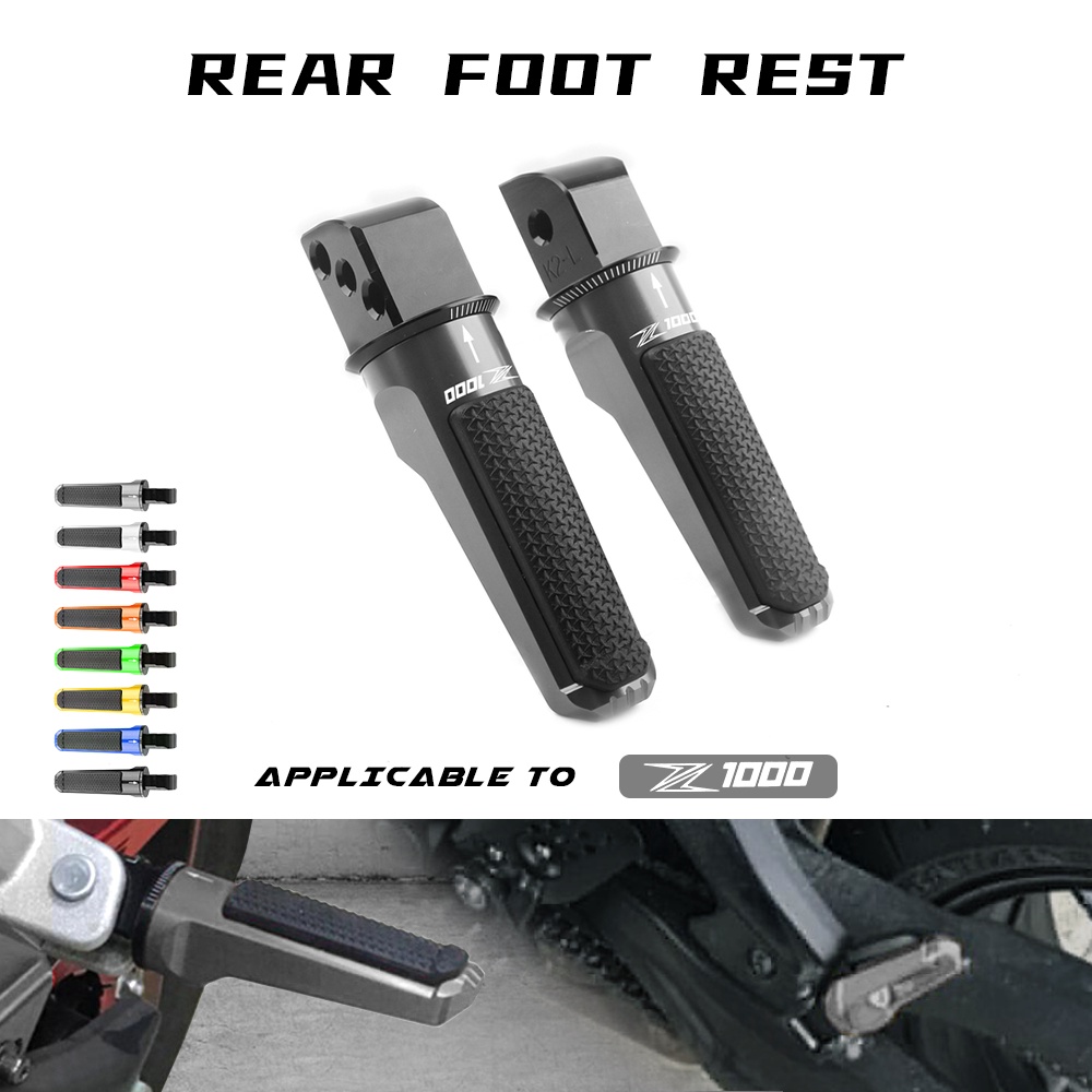 Motorcycle CNC Aluminum Rear Foot Pegs Footrest Passenger Footpegs for