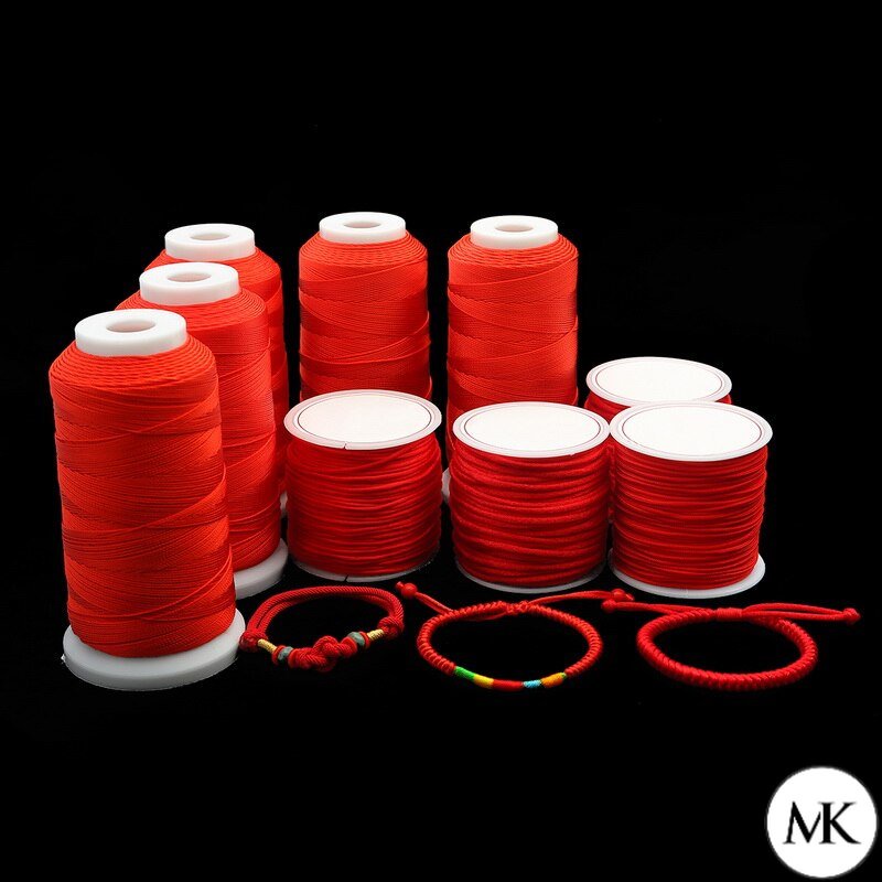 MK Polyamide Cord 0.2-2mm Red Nylon Cord Sewing Thread For Rope Silk ...