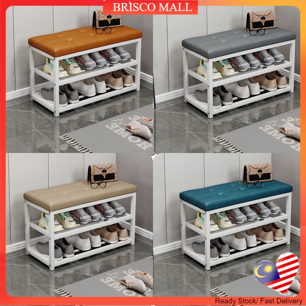 Rak Kasut changing seat multilayer shoe rack furniture cabinet kasut ...