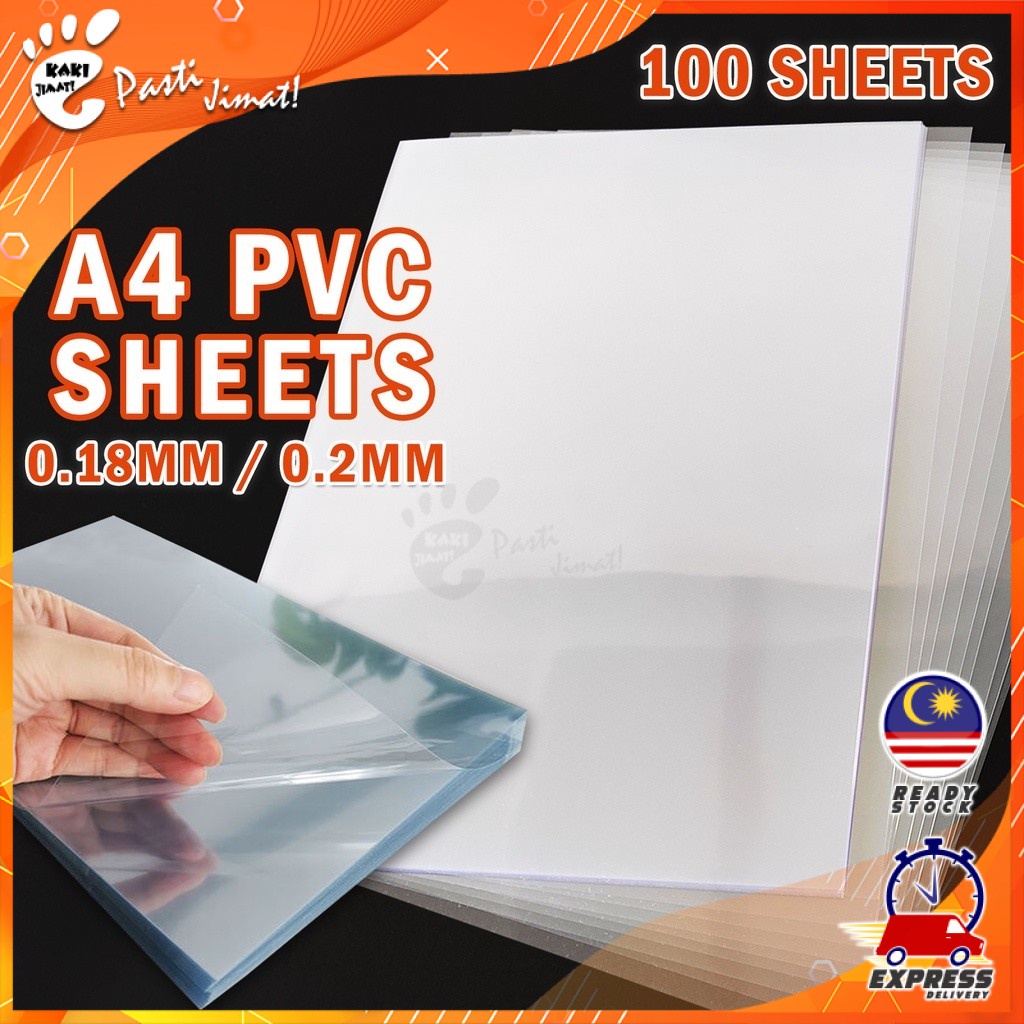 KakiJimat Plastic Sheet Cover 100s size A4 / Rigid Sheet / Multipurpose ...