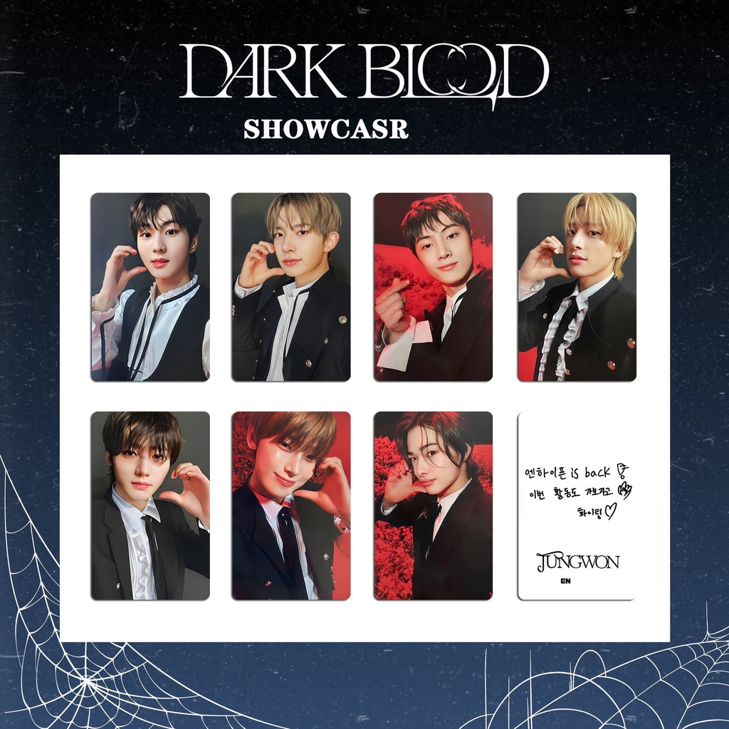 7pcs/set EN-HYPEN Album DARK BLOOD Photocards Lomo Cards ENHYPEN