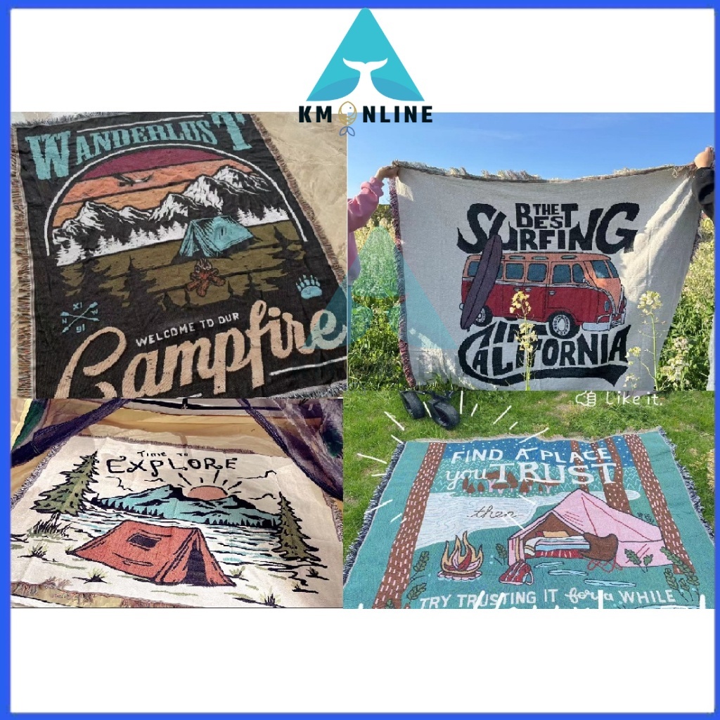 Outdoor Blankets Camping Blanket Mat Bohemian Picnic Blanket With