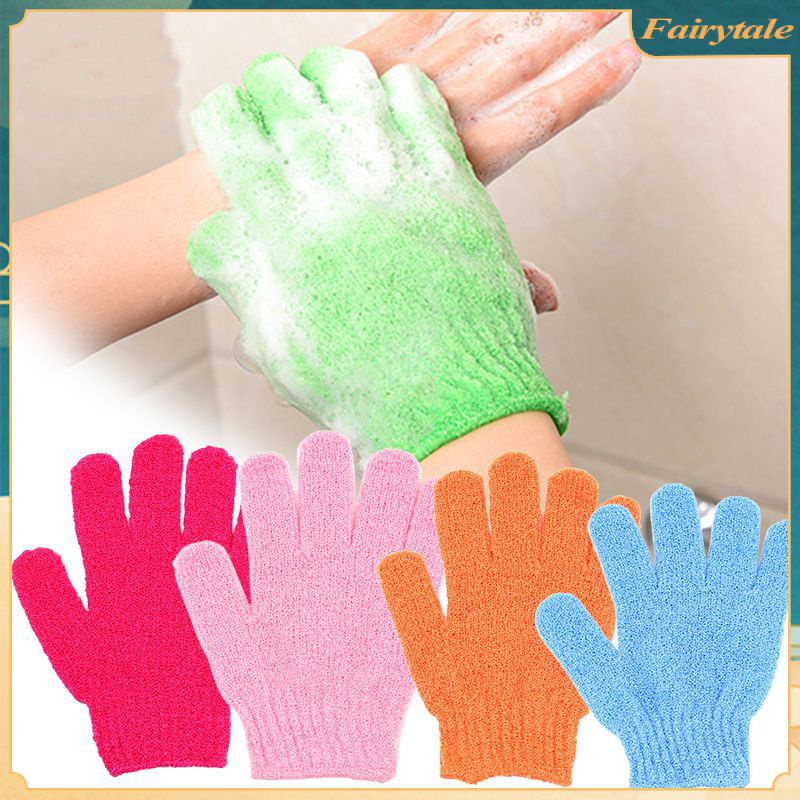 Five Fingers Bath Gloves Body Brush Scrub Spa Skin Shower Gloves