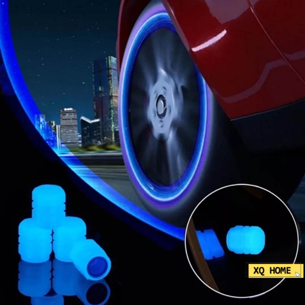 Glow Light Tire Valve Caps Luminous Car Tire Valves Caps Motorcycle