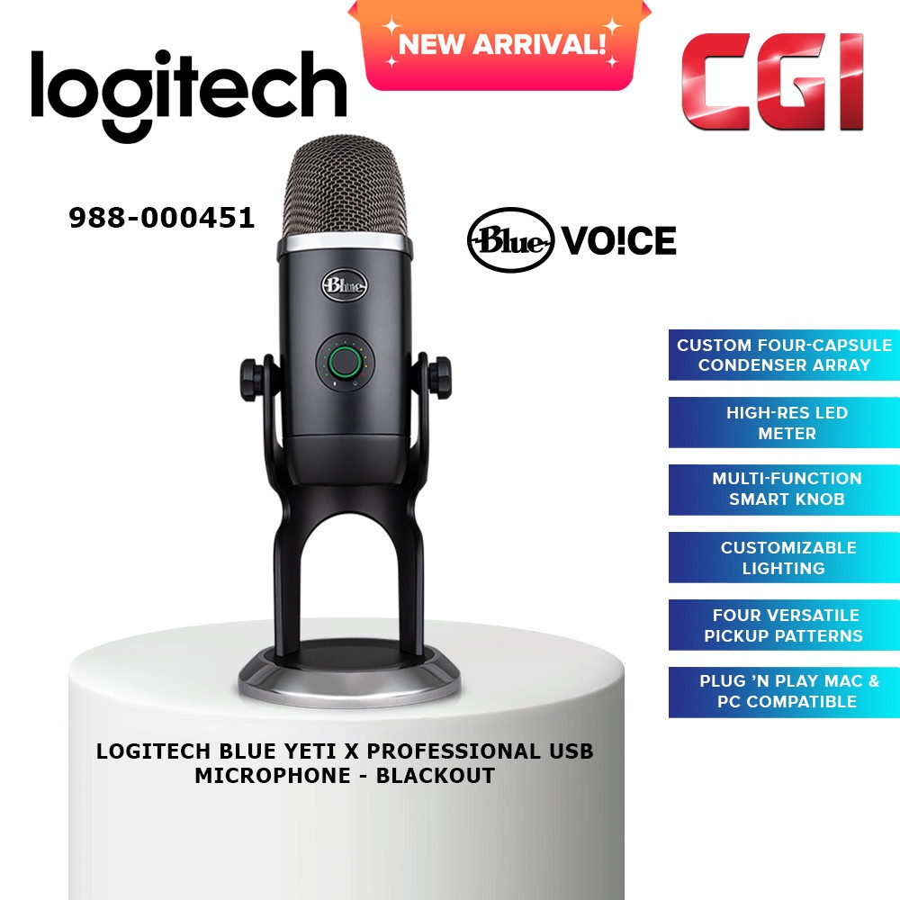 Logitech - Blue Yeti Game Streaming USB Condenser Microphone