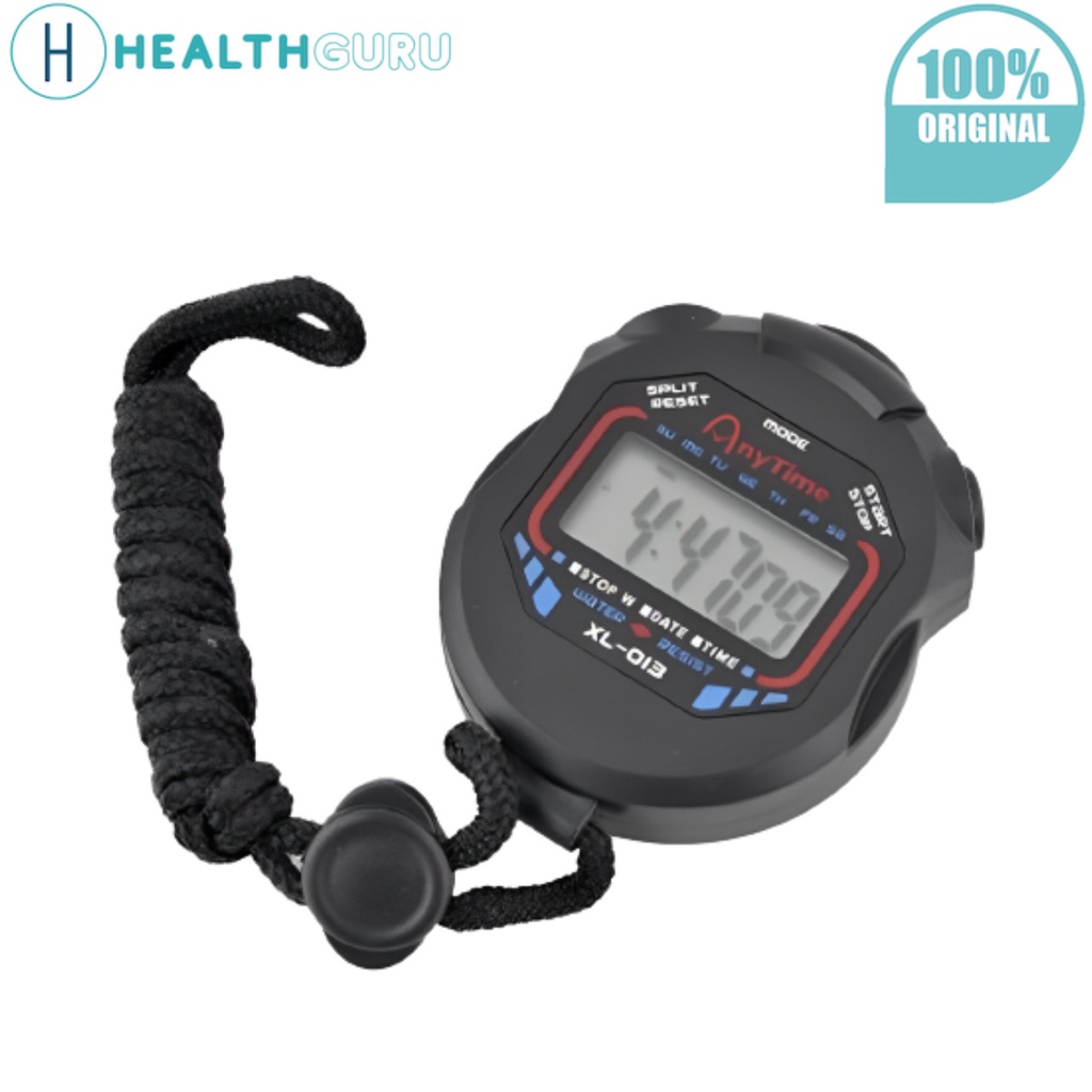HealthGuru Stopwatch Waterproof Digital Running Timer Sports LCD Chronograph Stop Watch Timer