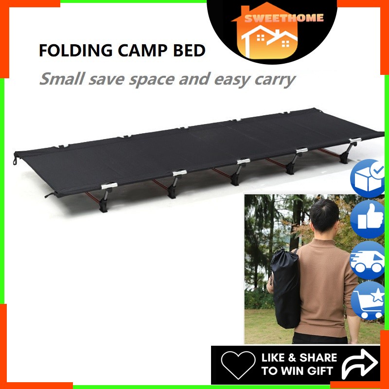 New Camping Cot Folding Camp Bed Ultralight 2.2kg Folding Bed Outdoor