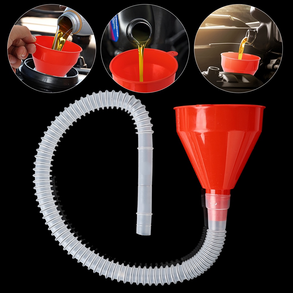 Car Refueling Funnel Telescopic Extended Pipe Funnel Detachable Hose