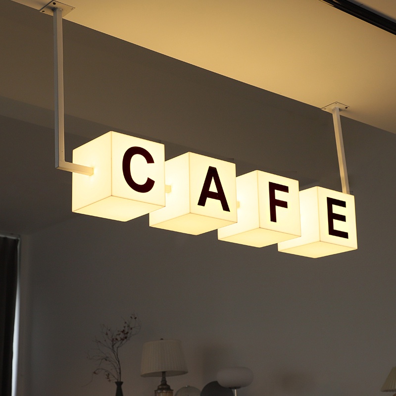 Customized Coffee Shop Hanging Influencer Unique Acrylic House Number Light Box Billboard