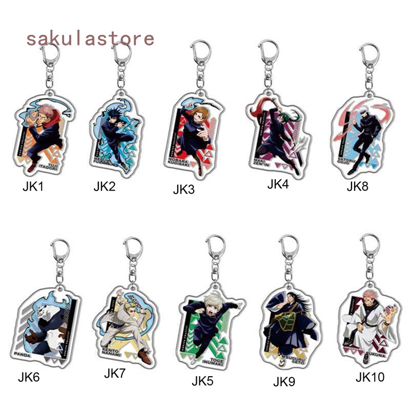 Anime Jujutsu Kaisen Key Chain Acrylic Cartoon Figure Key Ring | Shopee ...